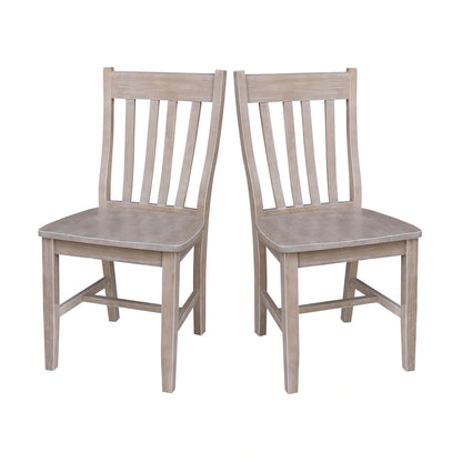 Copper Grove Quince Solid Wood Schoolhouse Chairs, Set of 2