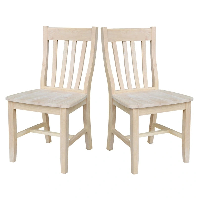 Copper Grove Quince Solid Wood Schoolhouse Chairs, Set of 2