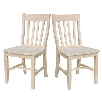 Copper Grove Quince Solid Wood Schoolhouse Chairs, Set of 2