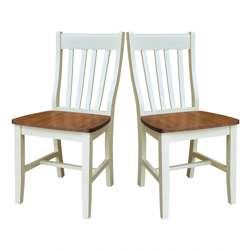 Copper Grove Quince Solid Wood Schoolhouse Chairs, Set of 2