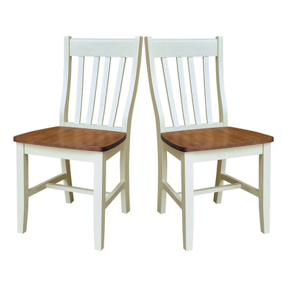 Copper Grove Quince Solid Wood Schoolhouse Chairs, Set of 2