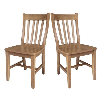 Copper Grove Quince Solid Wood Schoolhouse Chairs, Set of 2