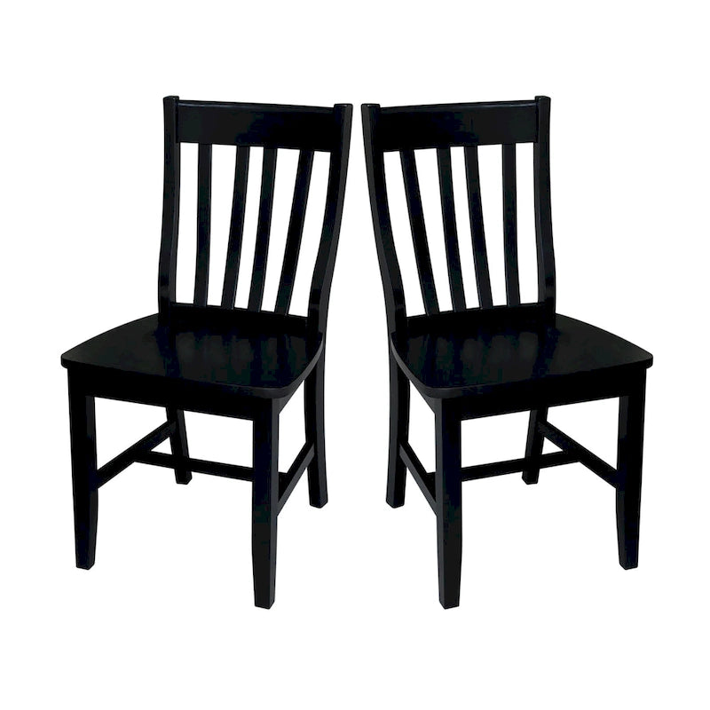 Copper Grove Quince Solid Wood Schoolhouse Chairs, Set of 2
