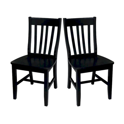 Copper Grove Quince Solid Wood Schoolhouse Chairs, Set of 2