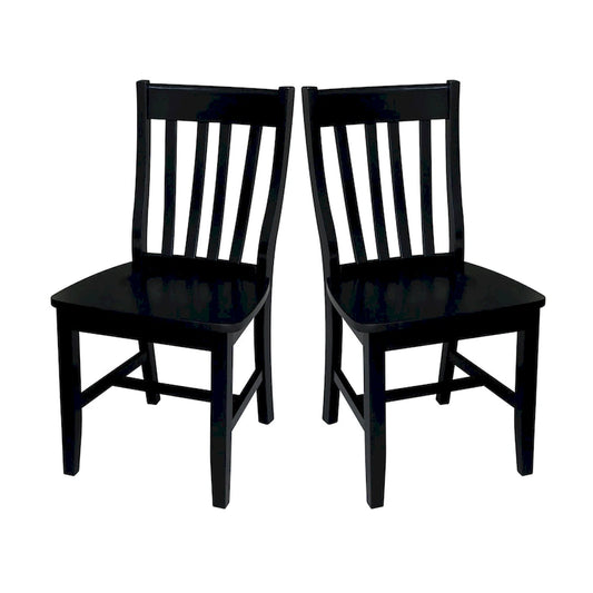Copper Grove Quince Solid Wood Schoolhouse Chairs, Set of 2