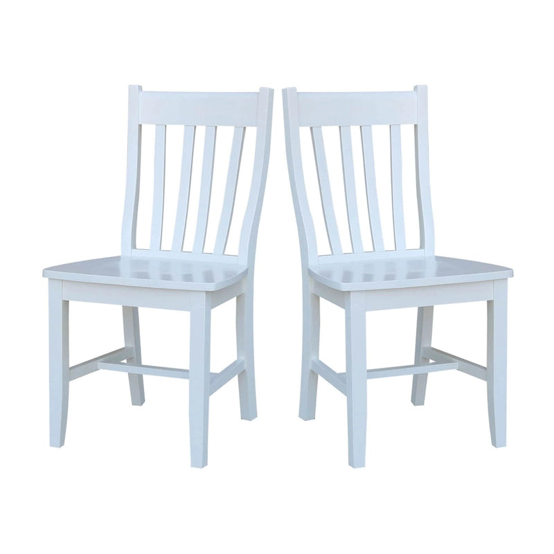 Copper Grove Quince Solid Wood Schoolhouse Chairs, Set of 2