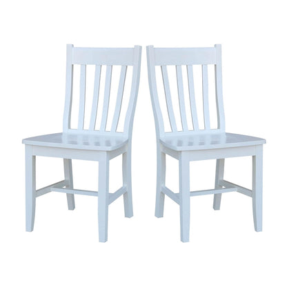 Copper Grove Quince Solid Wood Schoolhouse Chairs, Set of 2