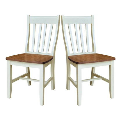 Copper Grove Quince Solid Wood Schoolhouse Chairs, Set of 2