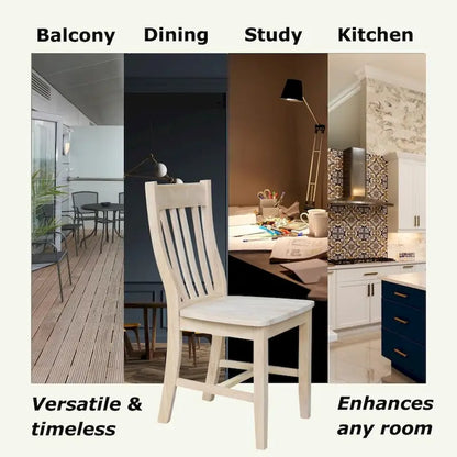 Copper Grove Quince Solid Wood Schoolhouse Chairs, Set of 2