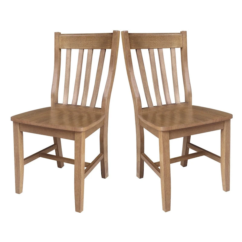 Copper Grove Quince Solid Wood Schoolhouse Chairs, Set of 2