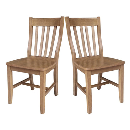 Copper Grove Quince Solid Wood Schoolhouse Chairs, Set of 2