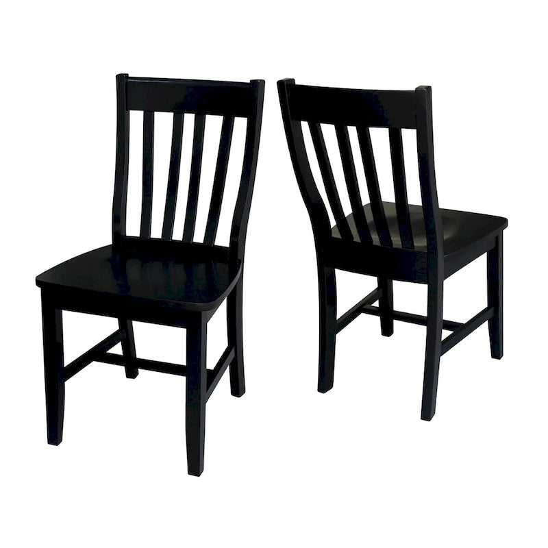 Copper Grove Quince Solid Wood Schoolhouse Chairs, Set of 2