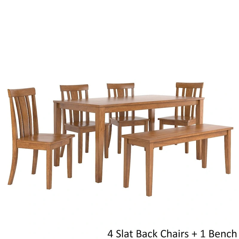 Set da pranzo rettangolare in rovere da 60 pollici Wilmington II di iNSPIRE Q Classic