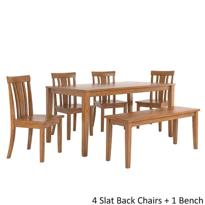 Set da pranzo rettangolare in rovere da 60 pollici Wilmington II di iNSPIRE Q Classic