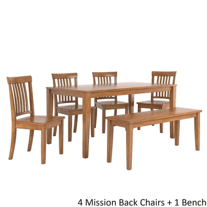Set da pranzo rettangolare in rovere da 60 pollici Wilmington II di iNSPIRE Q Classic