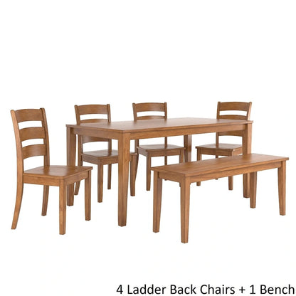 Set da pranzo rettangolare in rovere da 60 pollici Wilmington II di iNSPIRE Q Classic