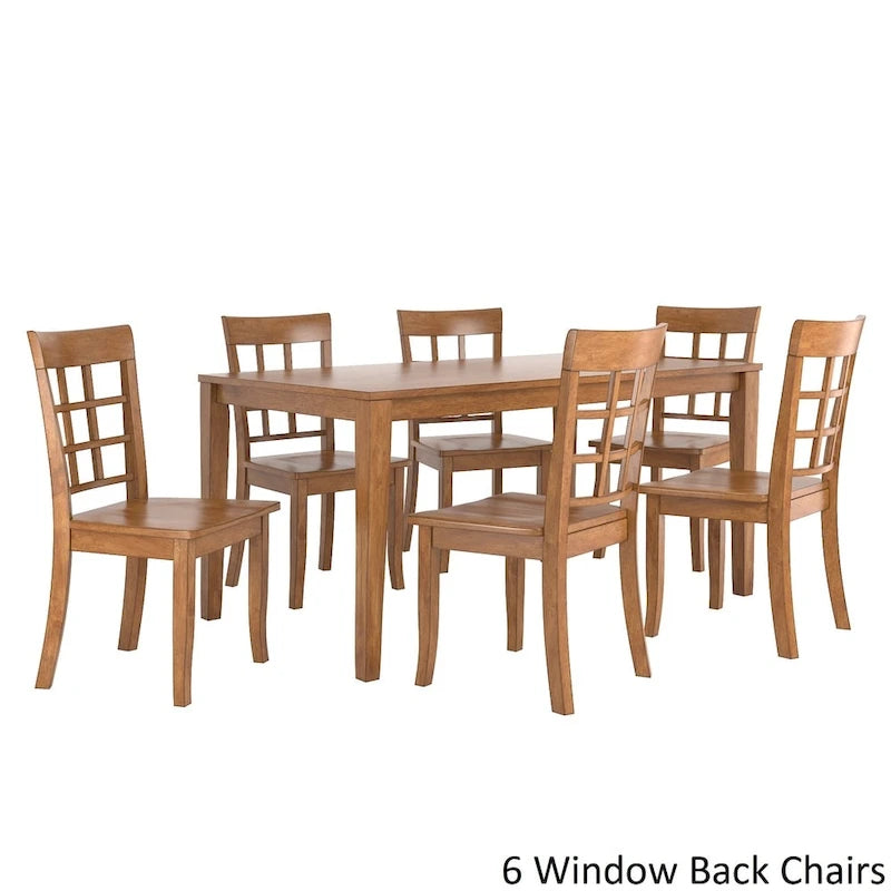 Set da pranzo rettangolare in rovere da 60 pollici Wilmington II di iNSPIRE Q Classic