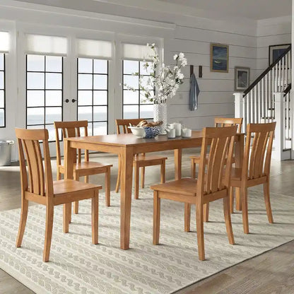 Set da pranzo rettangolare in rovere da 60 pollici Wilmington II di iNSPIRE Q Classic