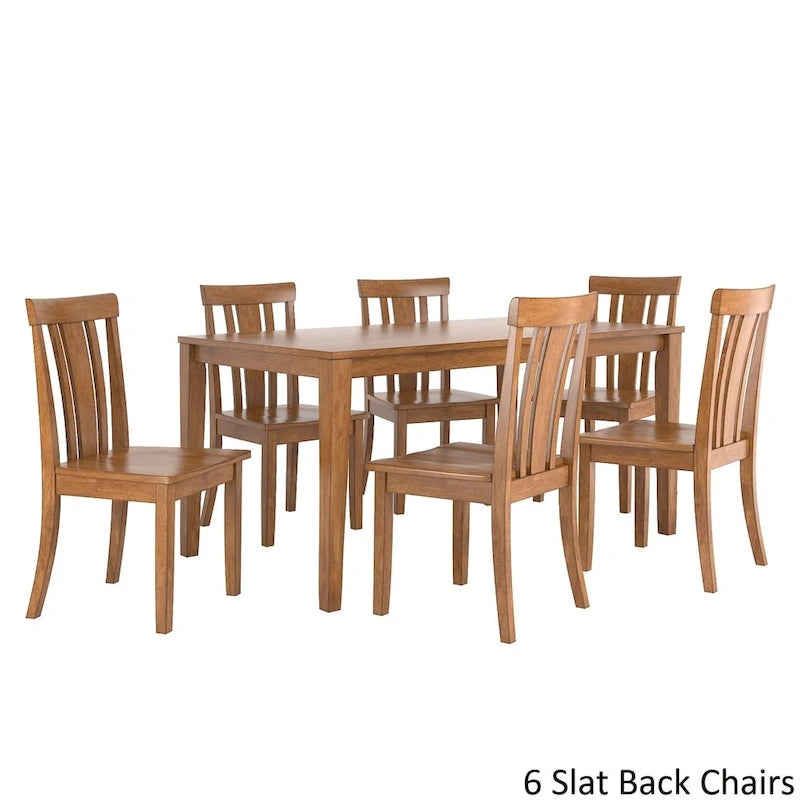 Set da pranzo rettangolare in rovere da 60 pollici Wilmington II di iNSPIRE Q Classic