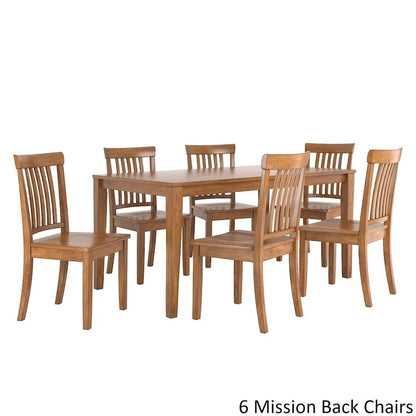 Set da pranzo rettangolare in rovere da 60 pollici Wilmington II di iNSPIRE Q Classic