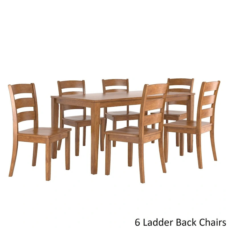 Set da pranzo rettangolare in rovere da 60 pollici Wilmington II di iNSPIRE Q Classic