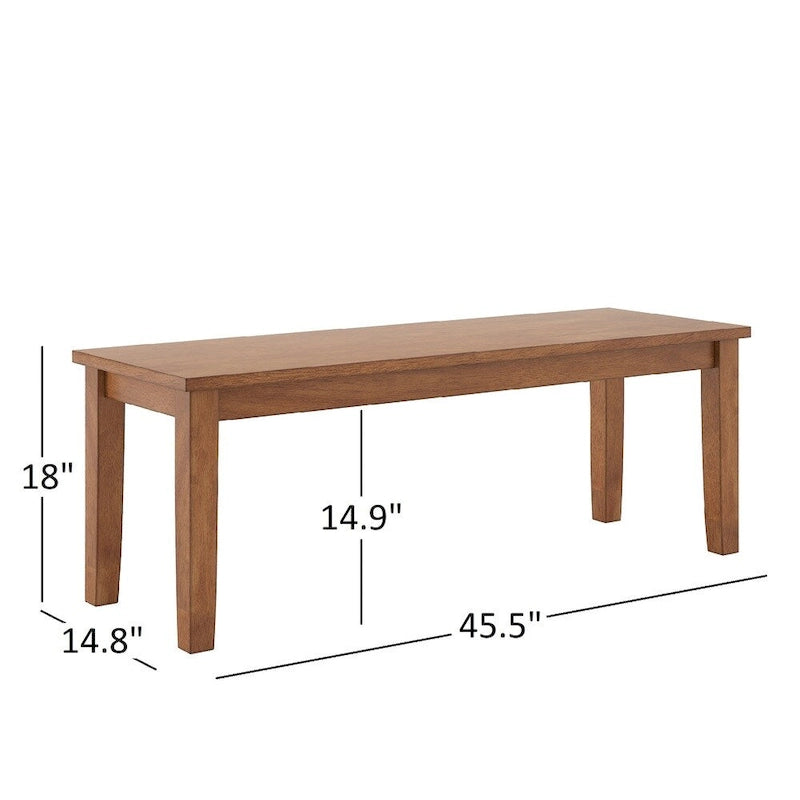 Set da pranzo rettangolare in rovere da 60 pollici Wilmington II di iNSPIRE Q Classic