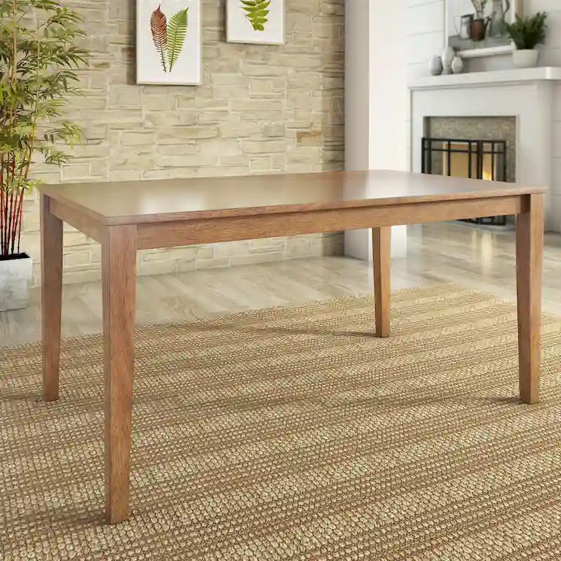 Set da pranzo rettangolare in rovere da 60 pollici Wilmington II di iNSPIRE Q Classic