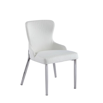 Somette Ema White Wing Back Side Chair (Set of 2)