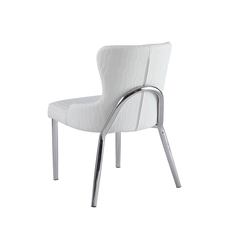 Somette Ema White Wing Back Side Chair (Set of 2)