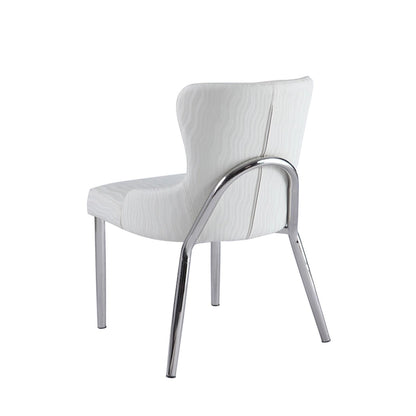 Somette Ema White Wing Back Side Chair (Set of 2)