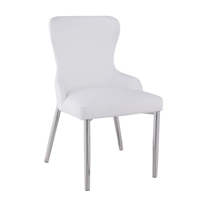 Somette Ema White Wing Back Side Chair (Set of 2)