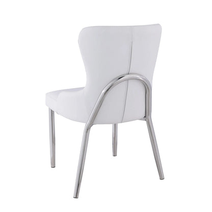 Somette Ema White Wing Back Side Chair (Set of 2)