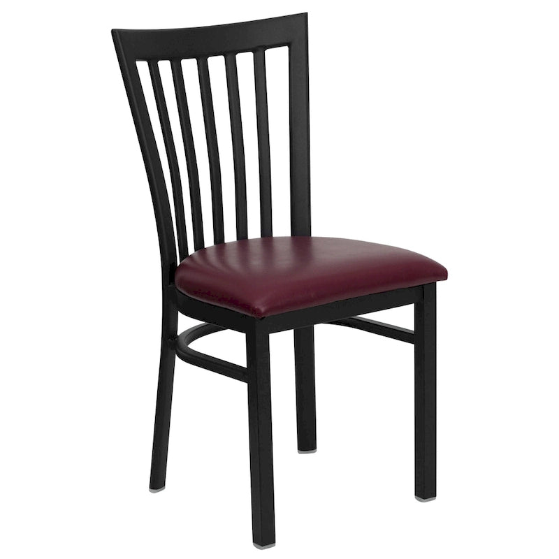 School House Back Metal Restaurant Chair - 17.25 W x 18.75 D x 34.75 H - 17.25 W x 18.75 D x 34.75 H