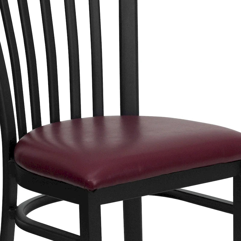 School House Back Metal Restaurant Chair - 17.25 W x 18.75 D x 34.75 H - 17.25 W x 18.75 D x 34.75 H