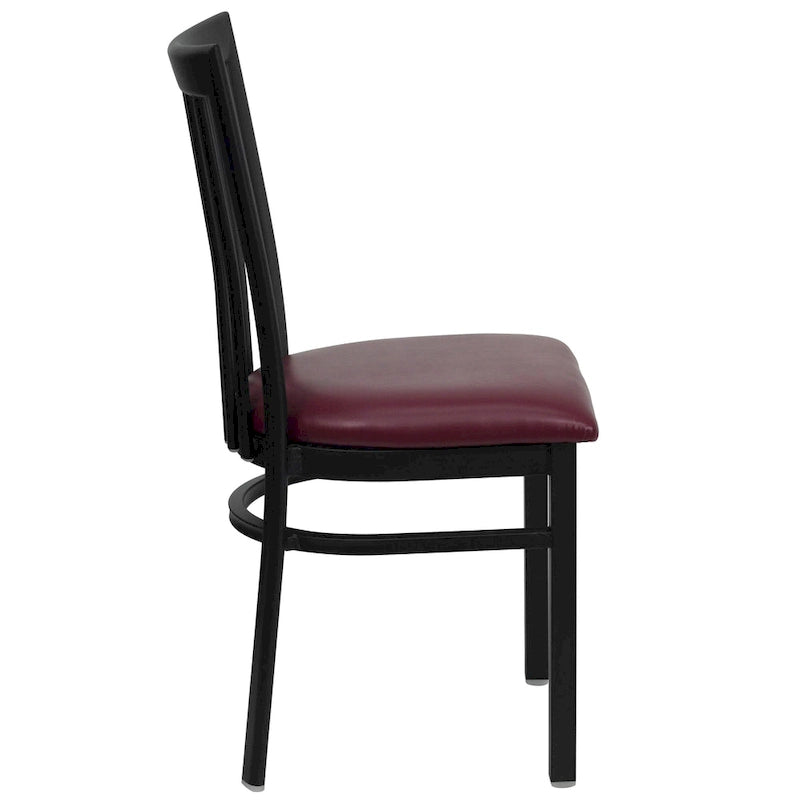 School House Back Metal Restaurant Chair - 17.25 W x 18.75 D x 34.75 H - 17.25 W x 18.75 D x 34.75 H
