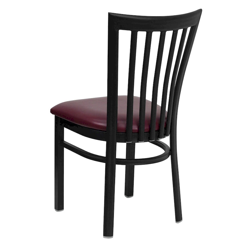 School House Back Metal Restaurant Chair - 17.25 W x 18.75 D x 34.75 H - 17.25 W x 18.75 D x 34.75 H