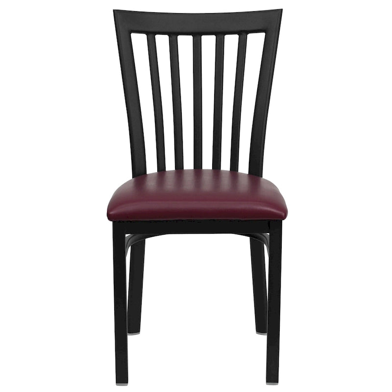 School House Back Metal Restaurant Chair - 17.25 W x 18.75 D x 34.75 H - 17.25 W x 18.75 D x 34.75 H