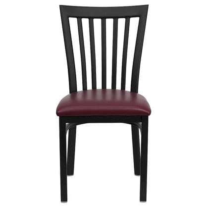 School House Back Metal Restaurant Chair - 17.25 W x 18.75 D x 34.75 H - 17.25 W x 18.75 D x 34.75 H