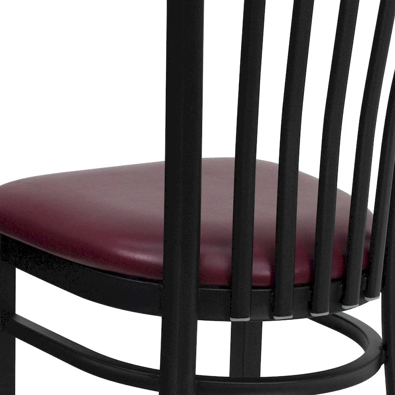 School House Back Metal Restaurant Chair - 17.25 W x 18.75 D x 34.75 H - 17.25 W x 18.75 D x 34.75 H