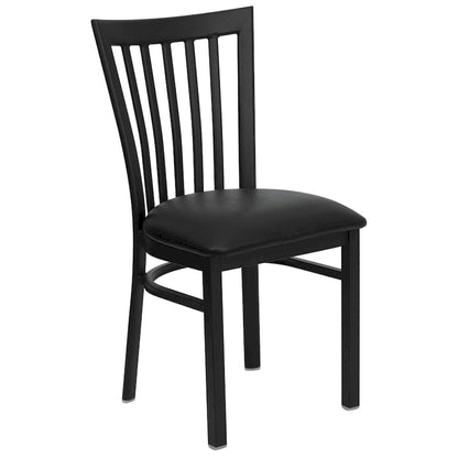 School House Back Metal Restaurant Chair - 17.25 W x 18.75 D x 34.75 H - 17.25 W x 18.75 D x 34.75 H