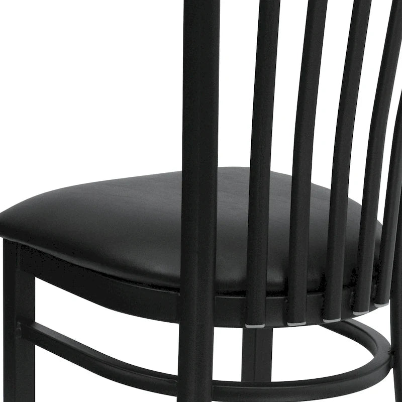 School House Back Metal Restaurant Chair - 17.25 W x 18.75 D x 34.75 H - 17.25 W x 18.75 D x 34.75 H