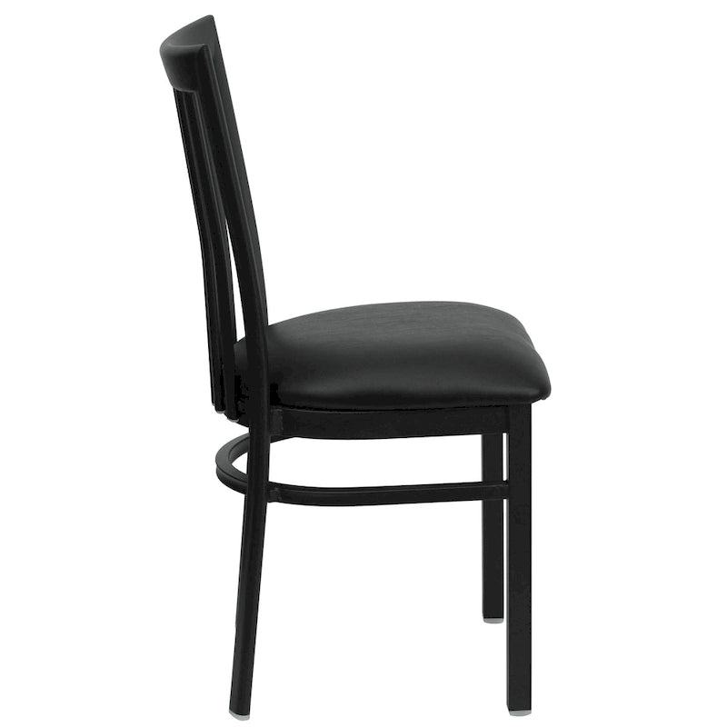 School House Back Metal Restaurant Chair - 17.25 W x 18.75 D x 34.75 H - 17.25 W x 18.75 D x 34.75 H