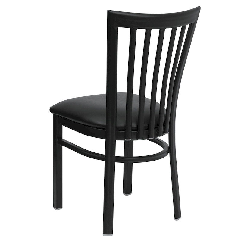 School House Back Metal Restaurant Chair - 17.25 W x 18.75 D x 34.75 H - 17.25 W x 18.75 D x 34.75 H
