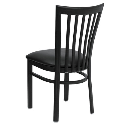 School House Back Metal Restaurant Chair - 17.25 W x 18.75 D x 34.75 H - 17.25 W x 18.75 D x 34.75 H