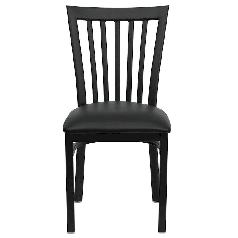 School House Back Metal Restaurant Chair - 17.25 W x 18.75 D x 34.75 H - 17.25 W x 18.75 D x 34.75 H
