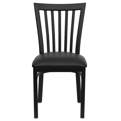 School House Back Metal Restaurant Chair - 17.25 W x 18.75 D x 34.75 H - 17.25 W x 18.75 D x 34.75 H