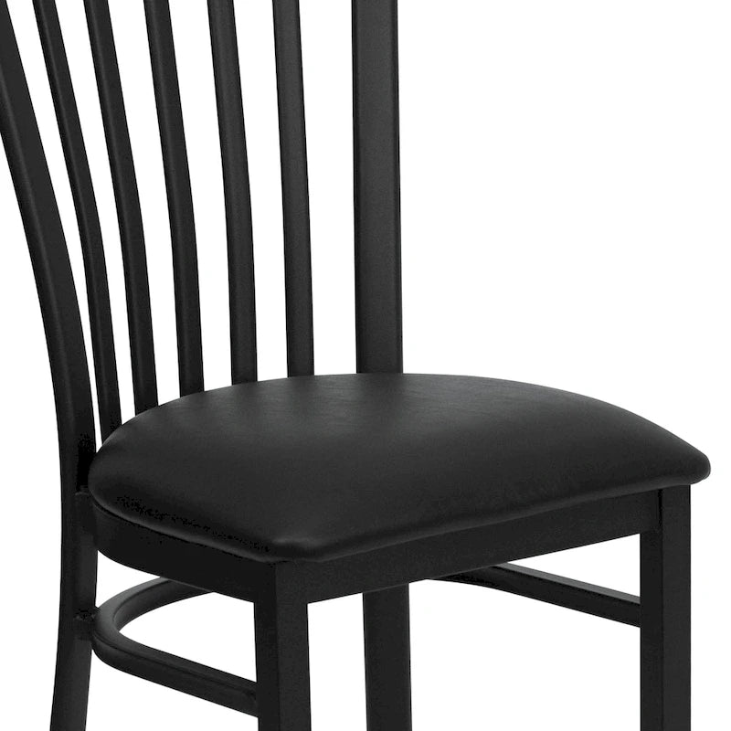 School House Back Metal Restaurant Chair - 17.25 W x 18.75 D x 34.75 H - 17.25 W x 18.75 D x 34.75 H