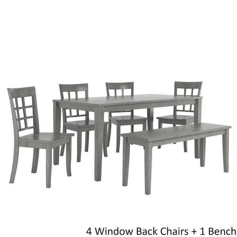 Set da pranzo rettangolare da 60 pollici Wilmington II grigio antico di iNSPIRE Q Classic