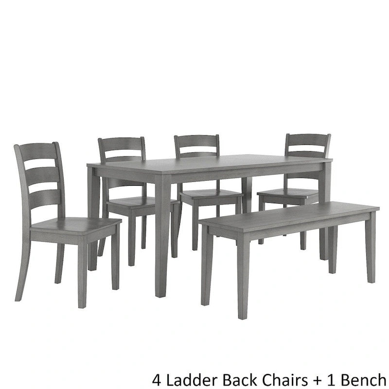 Set da pranzo rettangolare da 60 pollici Wilmington II grigio antico di iNSPIRE Q Classic