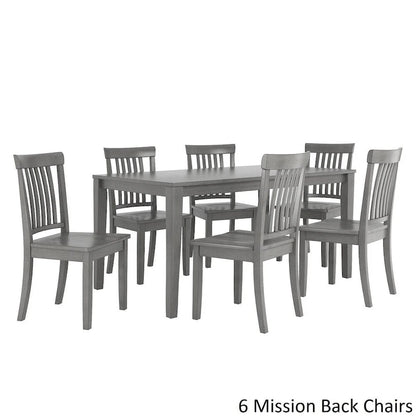 Set da pranzo rettangolare da 60 pollici Wilmington II grigio antico di iNSPIRE Q Classic